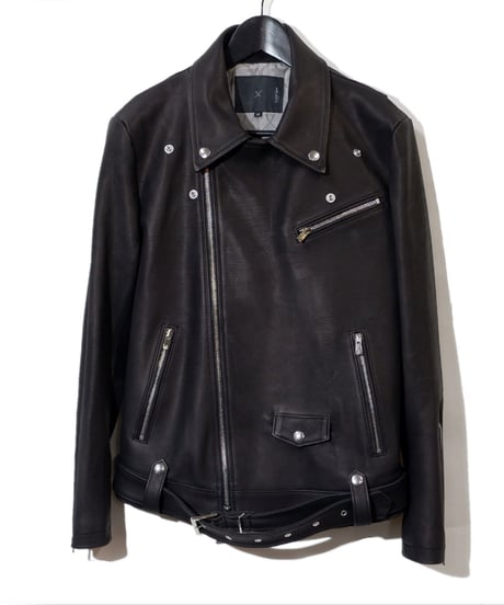 ys Yuji SUGENO (イース ユウジ スゲノ) 21045902A / Calfskin Belted Double Riders Jacket