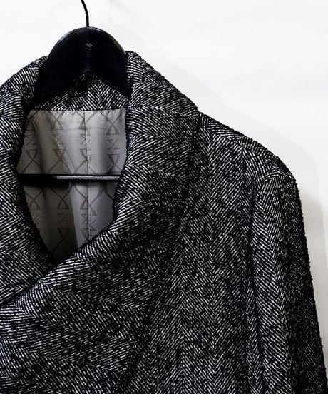 ys Yuji SUGENO (イース ユウジ スゲノ) 210331103-TWEED / Tweed Changing High Color Wrap Maxi Coat