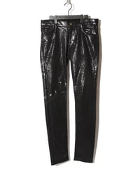 ys Yuji SUGENO (イース ユウジ スゲノ) 210840503-BLACK / Black foil Stretch denim 5P Skinny Denim