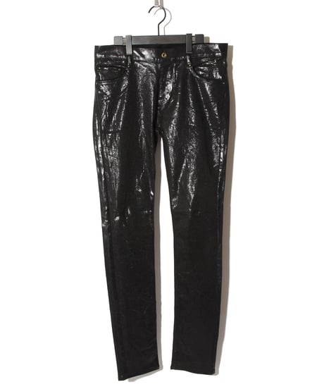 ys Yuji SUGENO (イース ユウジ スゲノ) 210840503-BLACK / Black foil Stretch denim 5P Skinny Denim