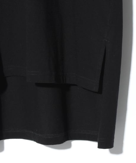 ys Yuji SUGENO (イース ユウジ スゲノ)  220210109 /  Sequin Embroidery Hemstep Big T / VOICE -BLACK