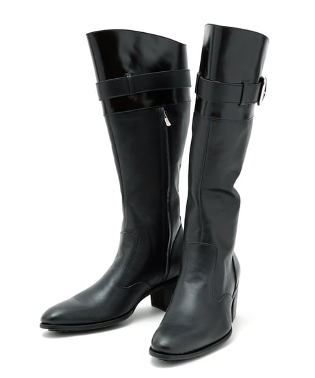 ys Yuji SUGENO (イース ユウジ スゲノ) ﻿﻿210954201-BLACK / Belted Long Boots