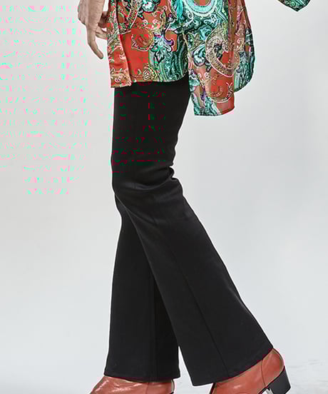 ys YUJISUGENO (イース ユウジ スゲノ)  211140502-BLACK / Hybrid stretch denim boot cut Pants