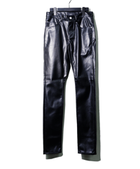 ys Yuji SUGENO (イース ユウジ スゲノ)  210340507-BLACK / Synthetic Lamb Leather Skinny pants