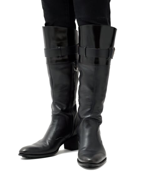 ys Yuji SUGENO (イース ユウジ スゲノ) ﻿﻿210954201-BLACK / Belted Long Boots