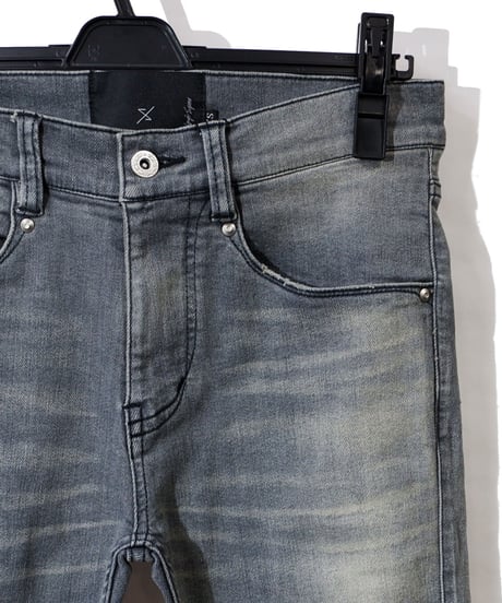 ys Yuji SUGENO (イース ユウジ スゲノ)  210340503-GRAY / Hybrid Stretch USED Skinny Denim Pants