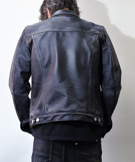 ys Yuji SUGENO (イース ユウジ スゲノ)  210650901-BLACK / Horse Leather USED Blast Tack Jacket