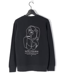 ys Yuji SUGENO (イース ユウジ スゲノ)  220610103-BLACK / Heavyweight pile Line Art LADY Sweat