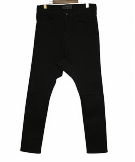 ys YUJISUGENO (イース ユウジ スゲノ)  211240503-BLACK / Hybrid stretch denim Saruel Pants