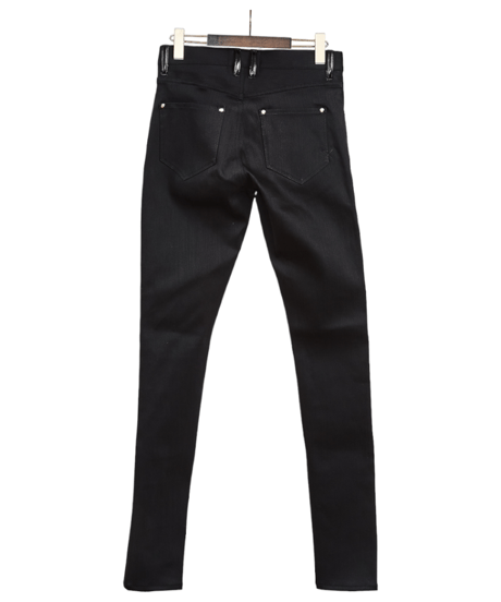 ys Yuji SUGENO (イース ユウジ スゲノ)  210340504-BLACK / Enamel changing stretch skinny denim Pants