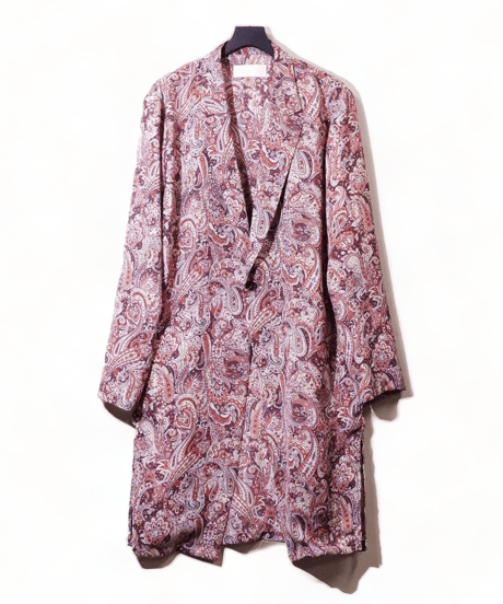 ADULT YUJISUGENO 520131002-BROWN / Paisley pattern Long shirt Jacket
