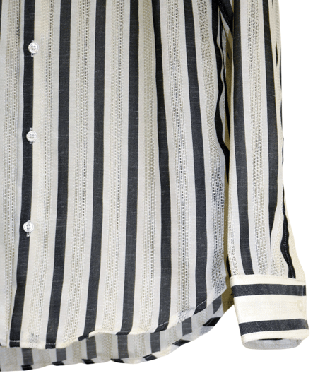 ys Yuji SUGENO (イース ユウジ スゲノ)  210830402-IVORY / Regular shirt with karami stripe stole