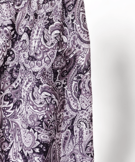 ADULT YUJISUGENO 5520130502-BLACK / Paisley Pattern Saruel Easy Wide Pants