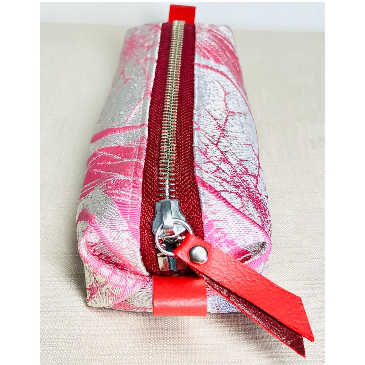 blackmeans 別注　ピンク ケース blackmeans - サークルポーチ (レザー コインケース) / RED / 945