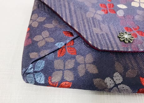 スキヤポーチ／sukiya pouch／パープル系　色とりどりの小花がステキ2