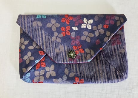 スキヤポーチ／sukiya pouch／パープル系　色とりどりの小花がステキ2