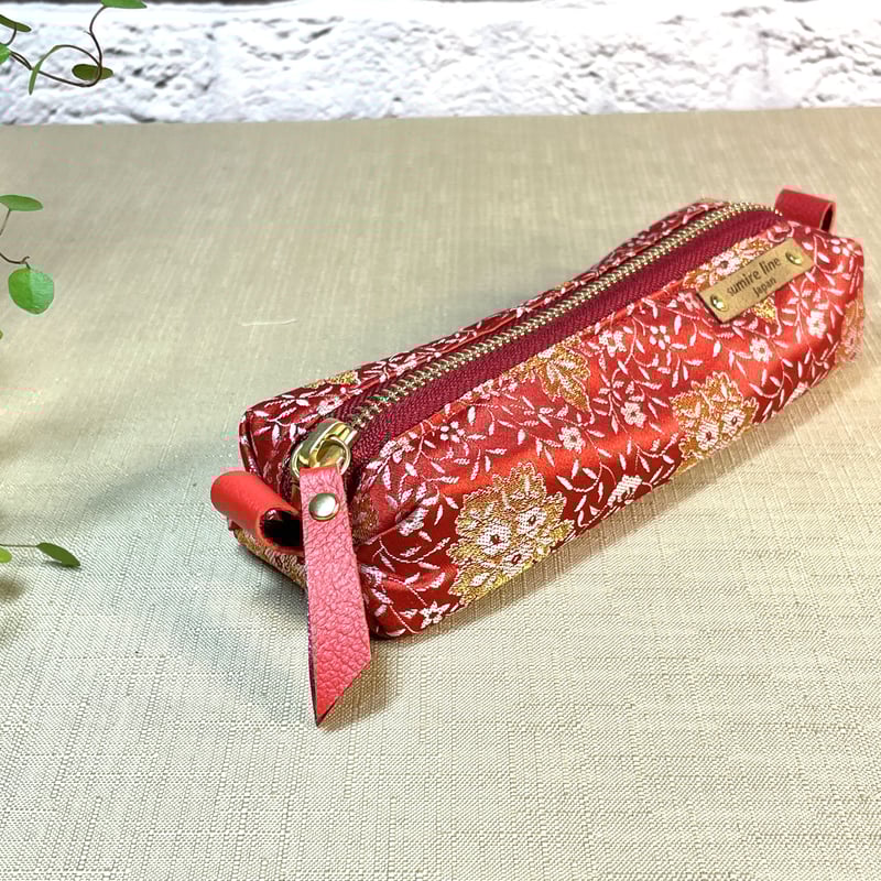 ペンケース／pencil case／いちご色の小花模様 | sumire line Japan