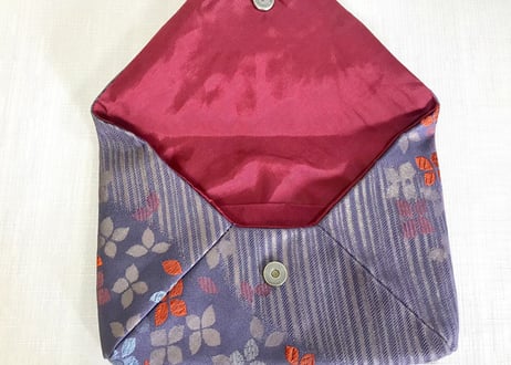 スキヤポーチ／sukiya pouch／パープル系　色とりどりの小花がステキ2