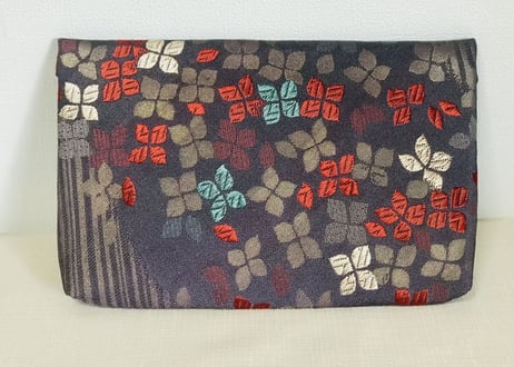 スキヤポーチ／sukiya pouch／パープル系　色とりどりの小花がステキ2