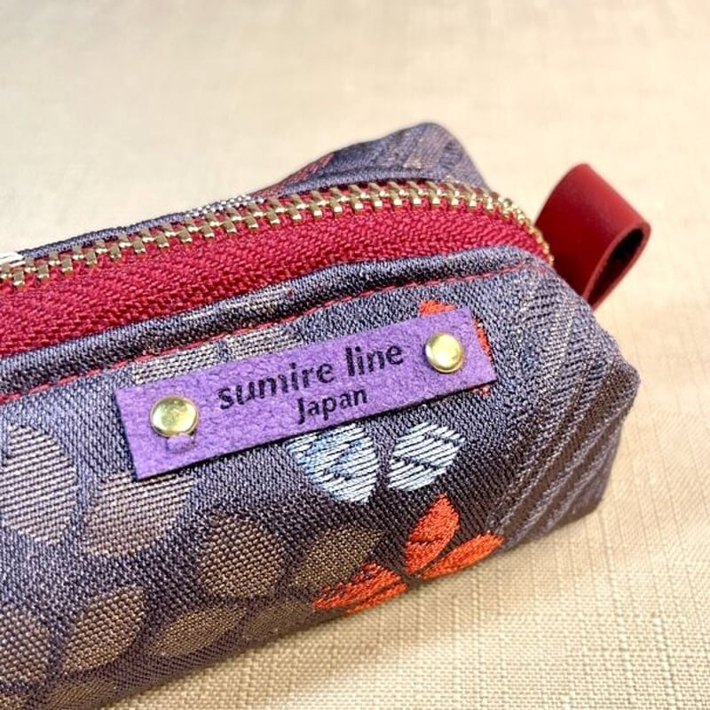 ペンケース型キャラメルポーチ／pencil case ／パープル系 色とりどり