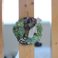 <国産>秋色紫陽花のリースNo.1