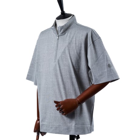 TRATTO [ 31-2251340 ] ﾌﾞﾘｰｽﾞｸｰﾙSKﾌﾟﾘﾝﾄ【半袖ｽﾀﾝﾄﾞﾊｰﾌZIPｼｬﾂ】 - ｵﾌﾎﾜｲﾄﾁｪｯｸ(05)