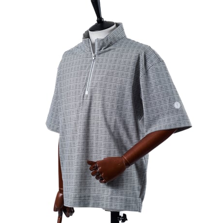 TRATTO [ 31-2251340 ] ﾌﾞﾘｰｽﾞｸｰﾙSKﾌﾟﾘﾝﾄ【半袖ｽﾀﾝﾄﾞﾊｰﾌZIPｼｬﾂ】 - ｵﾌﾎﾜｲﾄﾁｪｯｸ(05)