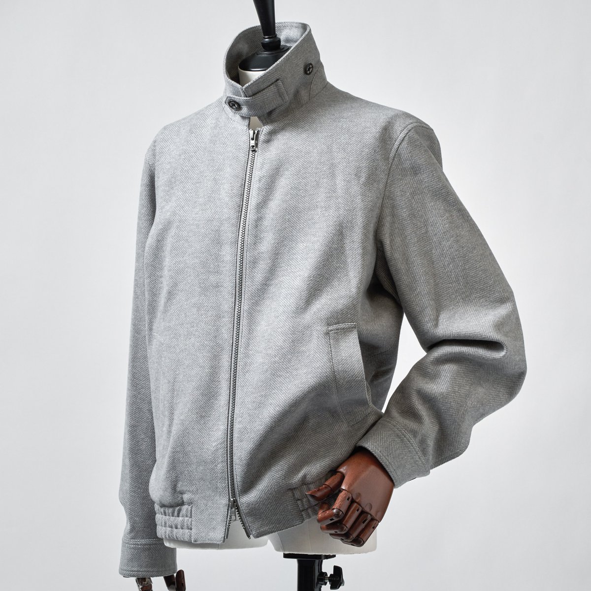 最終値下げ　t.japan knit jacket グレー TRATTO[ 31-5252910 ] NEEDLE stretch jq【総裏ﾌﾞﾙｿﾞﾝ