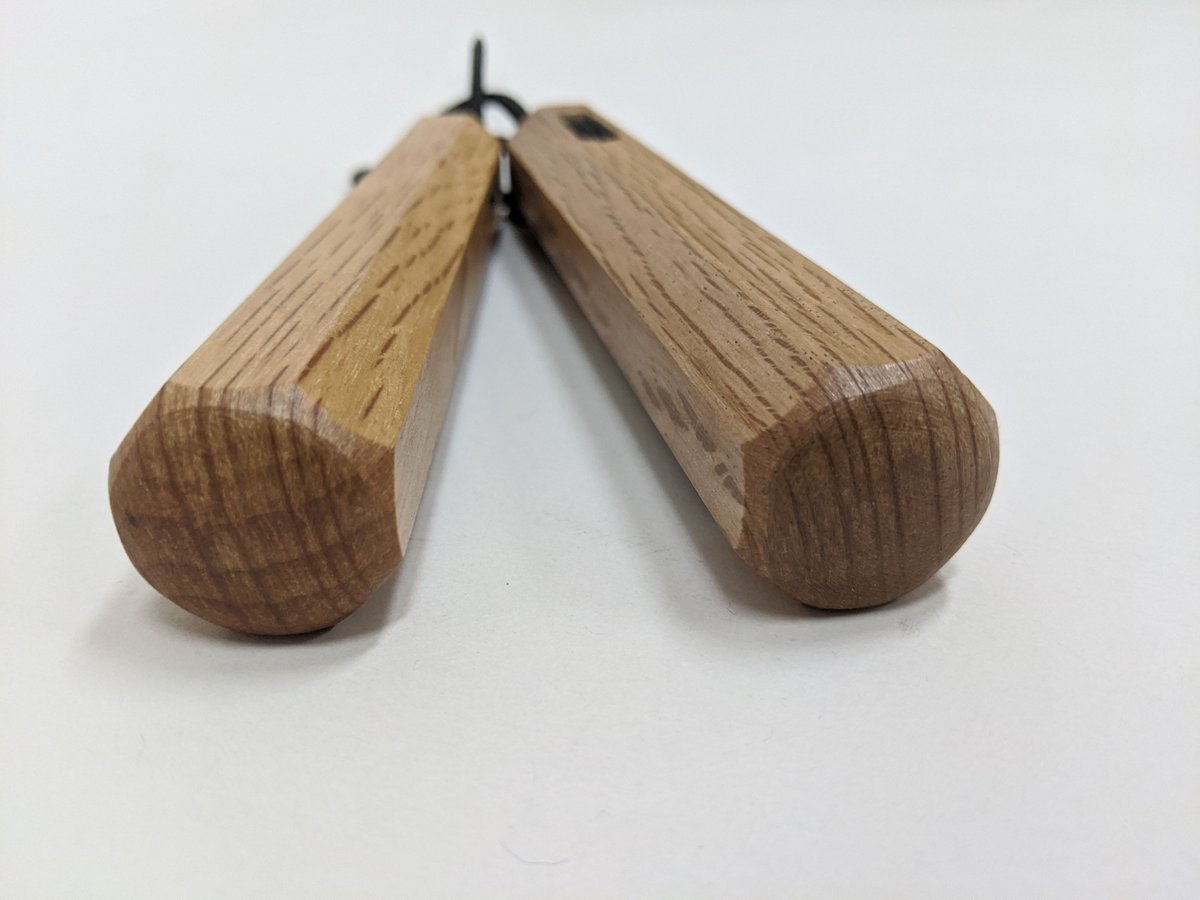 ミニヌンチャク（八角/15cm/紐） Mini Nunchaku（Oak/Hakkaku/15