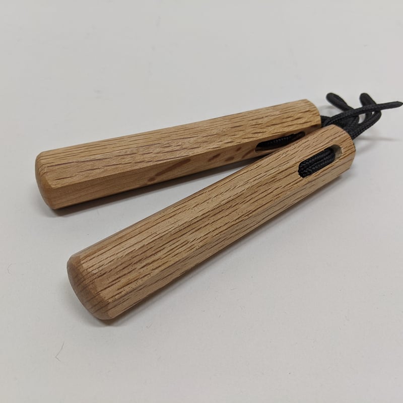 ミニヌンチャク（八角/15cm/紐） Mini Nunchaku（Oak/Hakkaku/15
