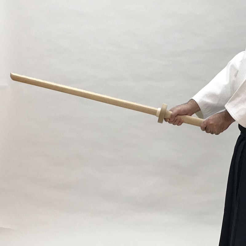 白樫 鍔付き木剣 Bokken with tsuba (White oak) | SAKURAYA