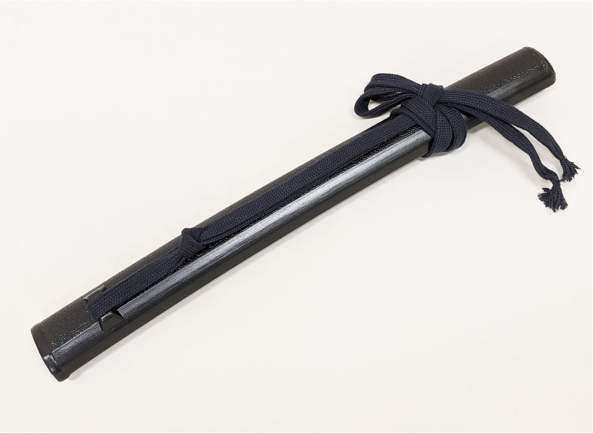 白樫木刀 鍔、鞘付（平峰蛤帽子/脇差）Wakizashi Bokuto (White oak)