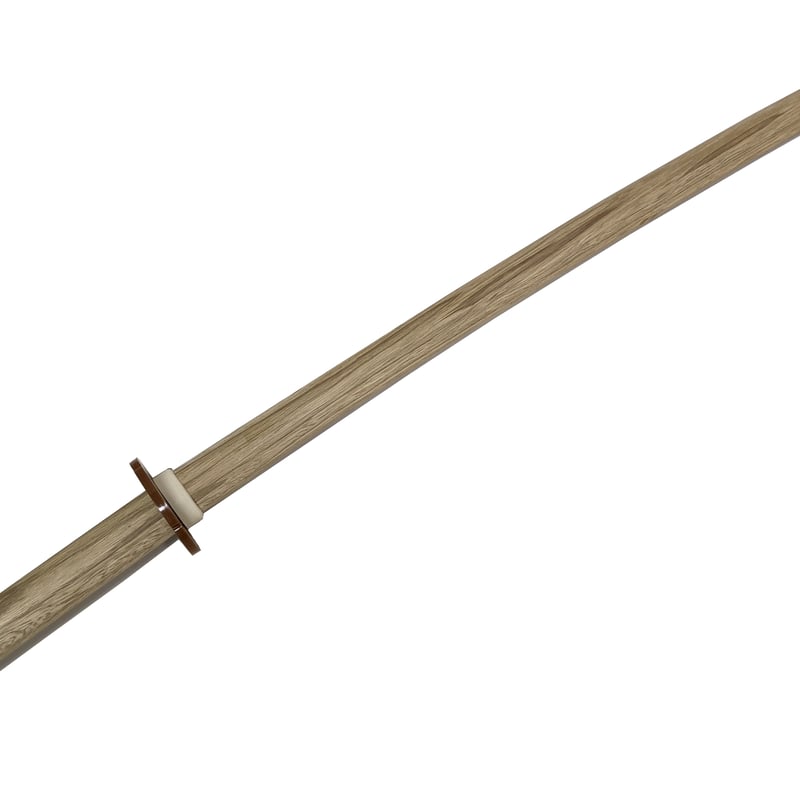 白樫木刀 鍔付（平峰蛤帽子/大刀）Bokuto (White oak) with