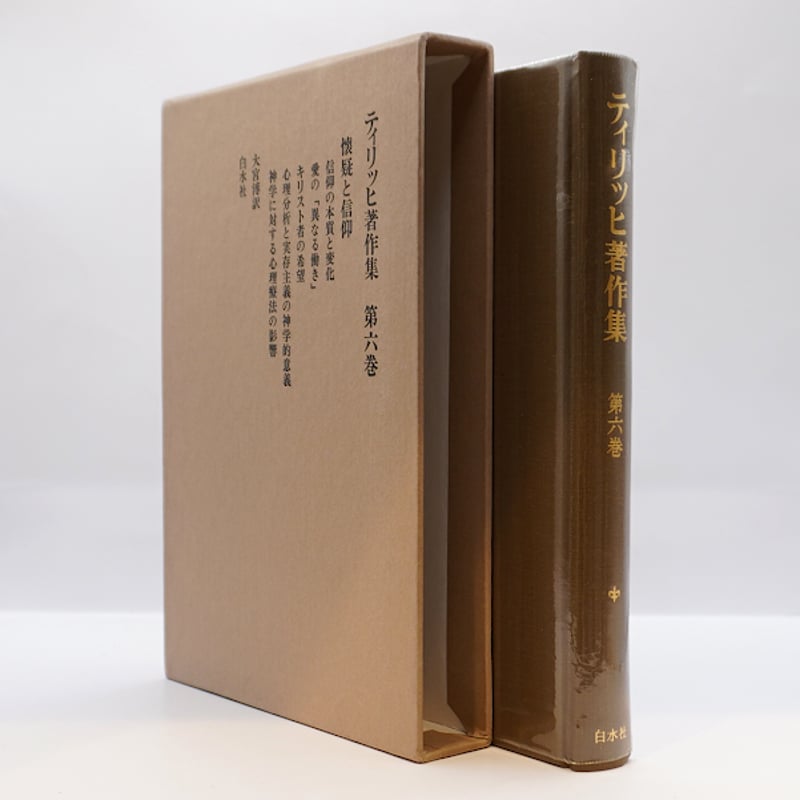 ティリッヒ著作集 懐疑と信仰』第6巻（大宮薄訳、白水社