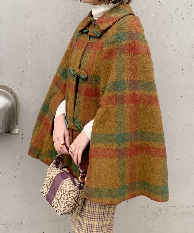 スコットランド製】モヘア STRATHTAY Cape Coat ケープコート