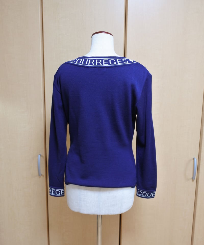 courreges クレージュ カットソー Tシャツ 襟 古着女子 オレンジ 9-