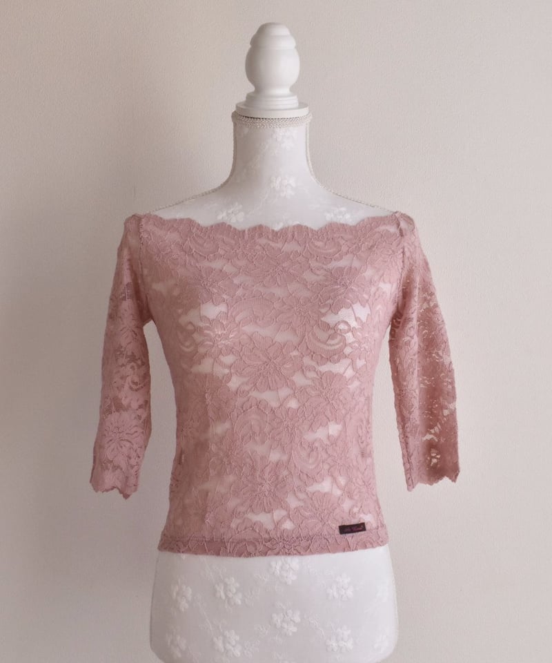 OHGA レース トップス LACEピンク LACE | OHGA