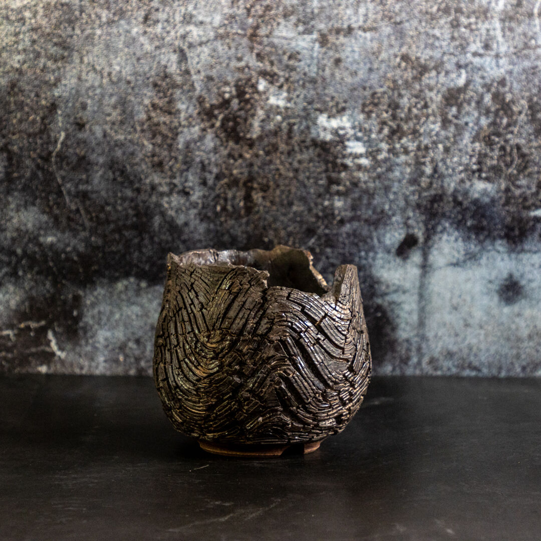 一輪差し／瀬戸焼／智之作／古染花 一輪差し／瀬戸焼／智之作／古