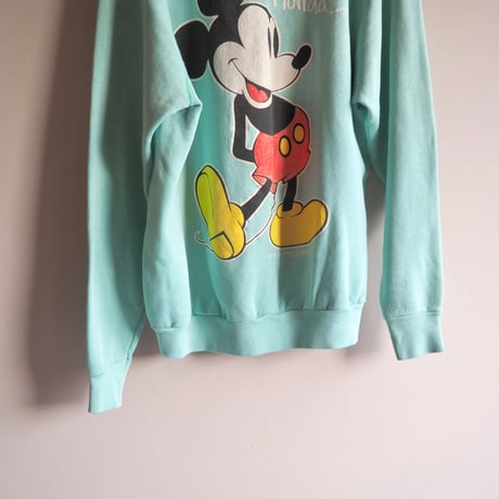 80s "Velva Sheen" mickey print sweat  (mint)
