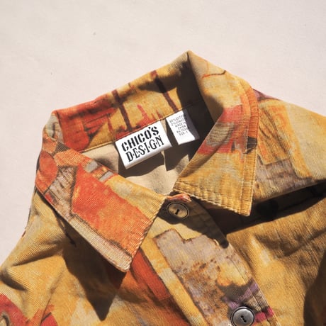 "CHICO's DESIGN" landscape corduroy jacket