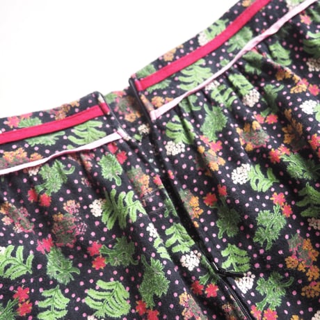 vintage cotton floral maxi skirt