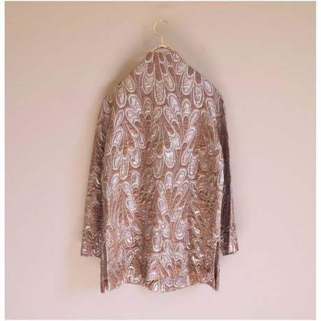 vintage metallic abstract brocade jacket