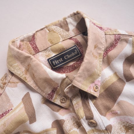 vintage abstract print blouse
