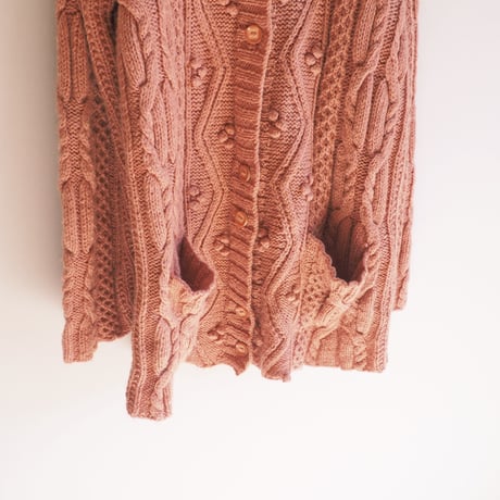 vintage popcorn oversized cardigan