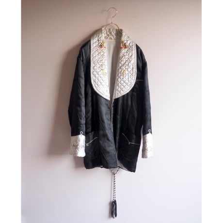 50〜60s chinese embroidered quilt jacket (BK)