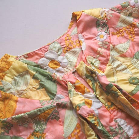 70s "Virginia Wallace" floral s/s house dress