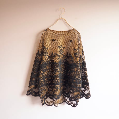 80s〜 scallop lace blouse