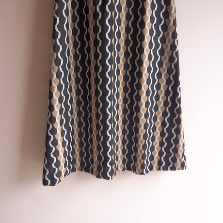 60〜70s "GLENAYR Kitten" abstract maxi skirt
