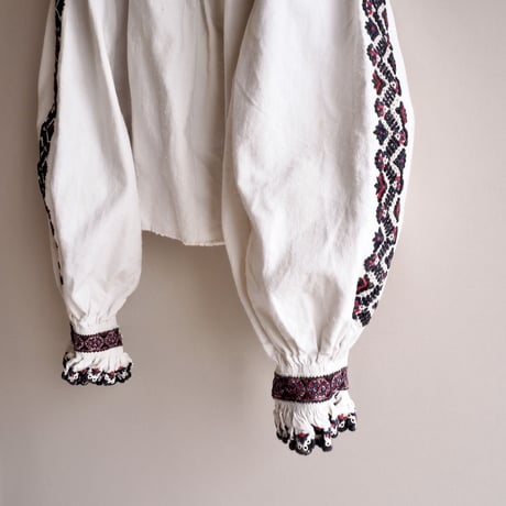 vintage romanian embroidered blouse