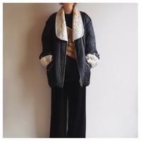 50〜60s chinese embroidered quilt jacket (BK)